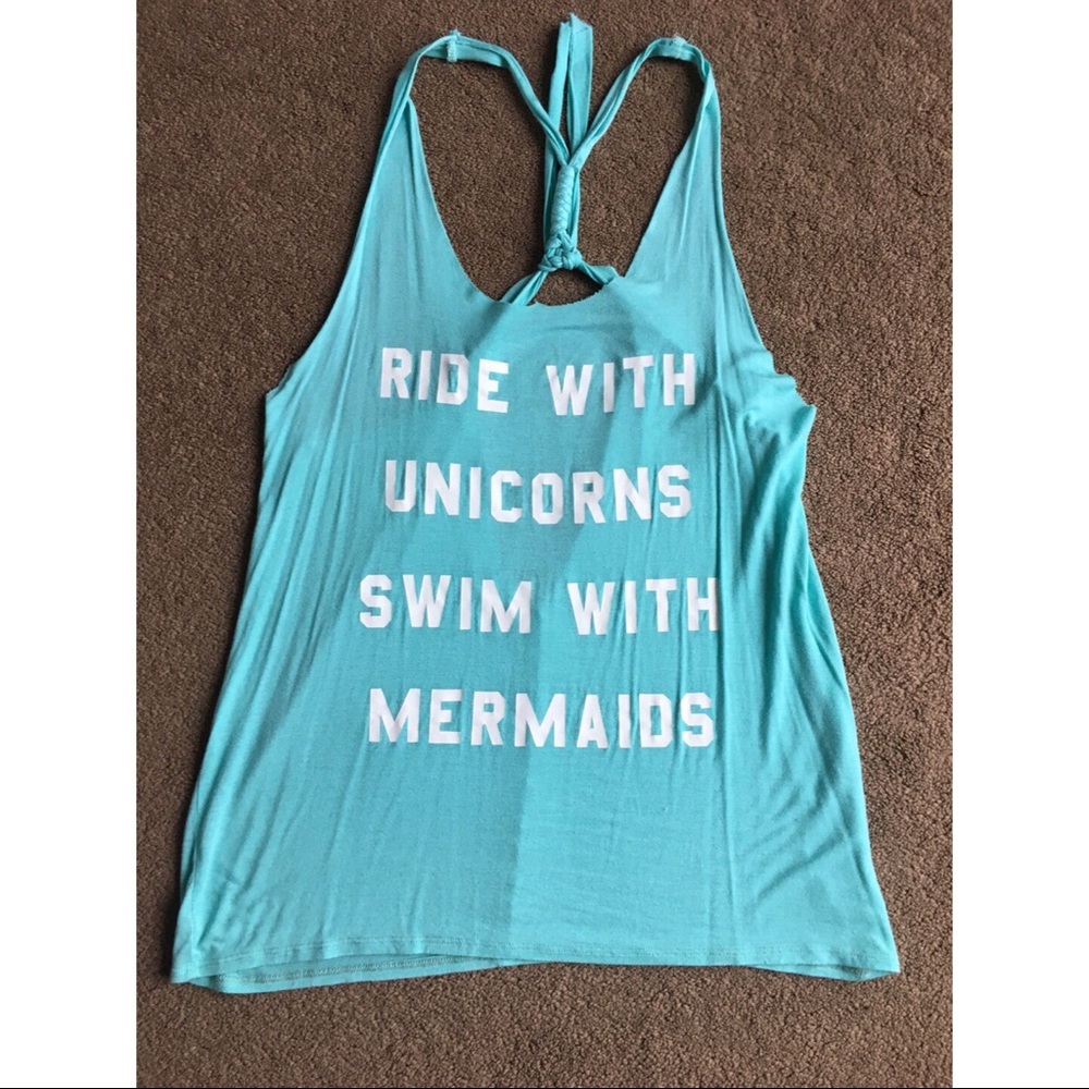 Ride With Unicorns Swim With Mermaids Tank Top